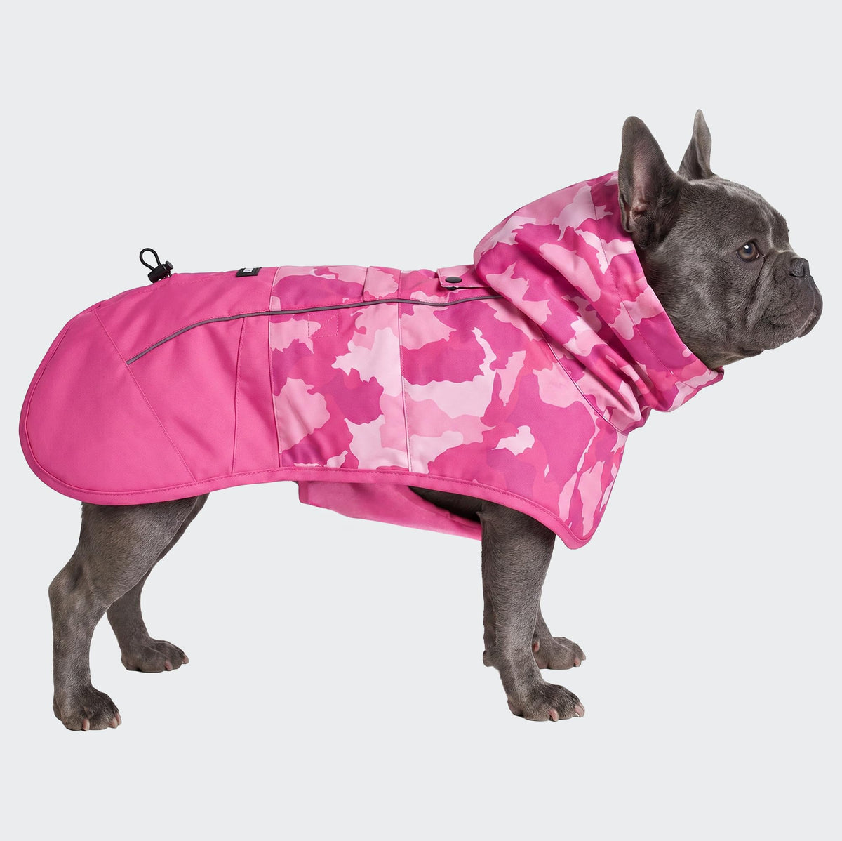 Spark Paws Dog Raincoat, Waterproof Windproof Rain Jacket, for Small Medium Large Extra Large Dogs, Reflective Breathable Full-Body Coverage Dry Suit - Neon White Navy Blue, 2XL