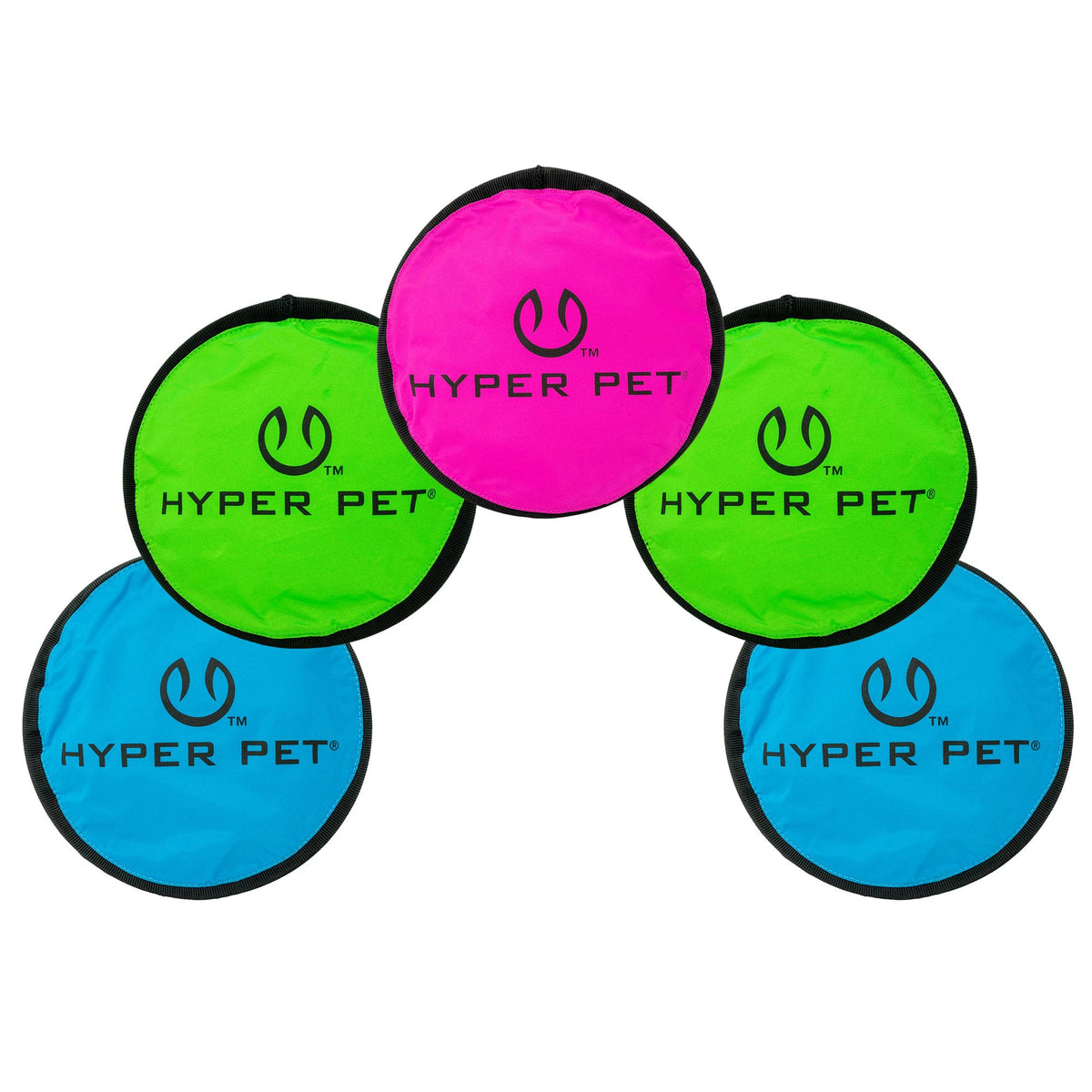 Hyper Pet Flippy Flopper Flying Disc Soft Dog Toy 9 Inch, Floats, 2 Pack | Safe on teeth for all breeds, stays on the water surface for pool and lake fetch games, colors may vary with every order