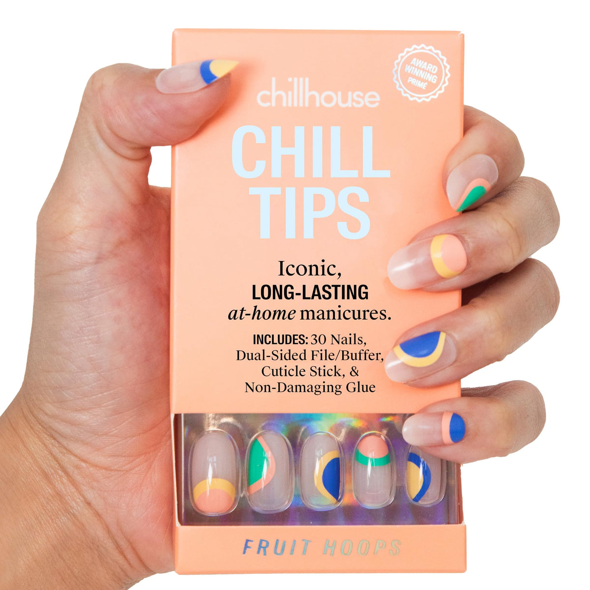 Chillhouse - Chill Tips, Press on Nails Kit - Sea Siren (Almond) - 30 Nail Shapes & Sizes - Up to 2 Weeks of Wear - Customizable Fit - Reusable - Latina Founded & Women Owned - Beauty & Self Care