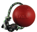 Jolly Pets Romp-n-Roll Rope and Ball Dog Toy, 6 Inches/Medium, Blueberry, Model Number: 606 BB, All Breed Sizes