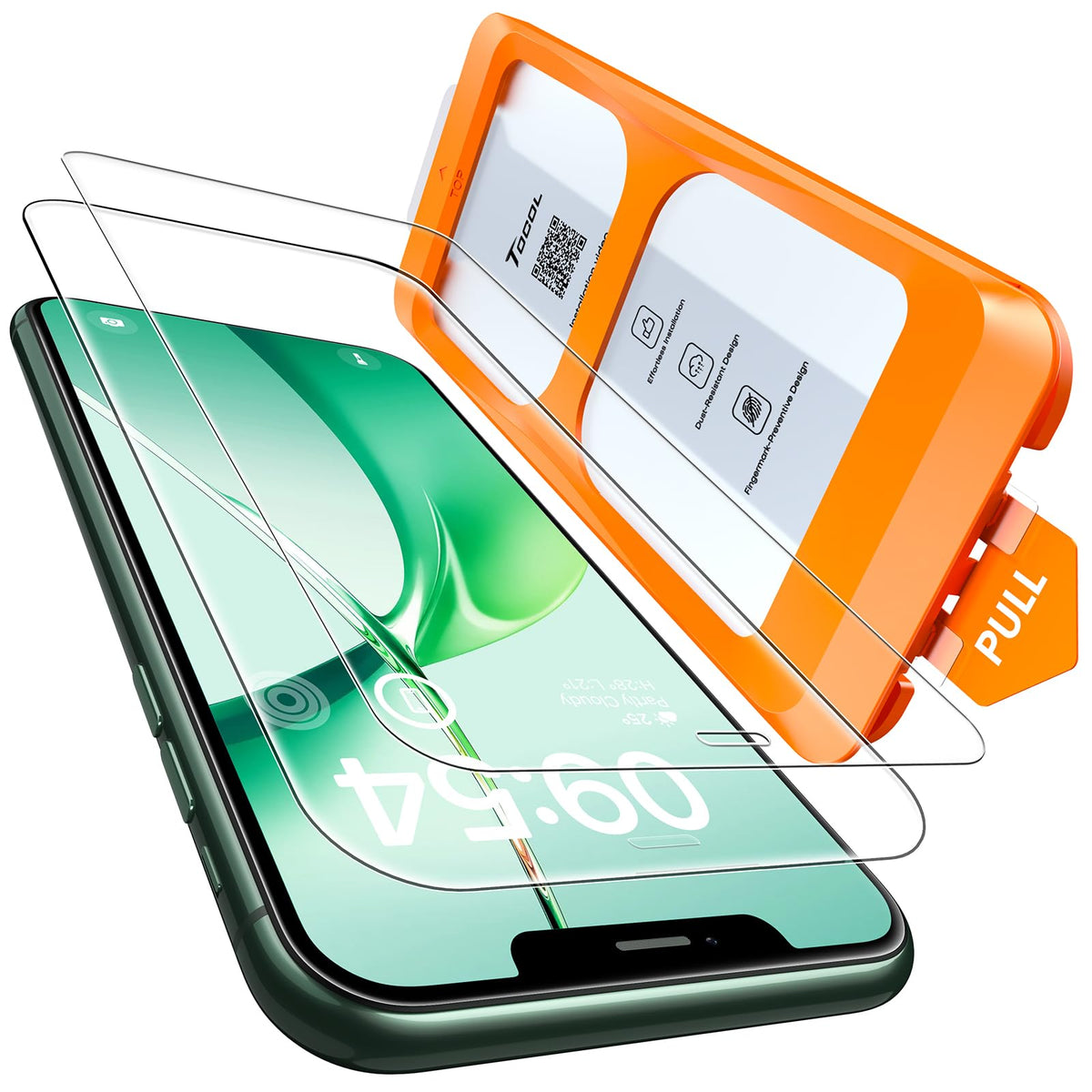 TOCOL for iPhone 15 Pro Screen Protector, Easy Installation