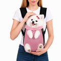 Inspack Dog Backpack Carrier/Cat Carrier, Adjustable Pet Front Carriers Travel Bag for Puppy Medium Dogs, Legs Out, Soft Ventilated Doggie Chest Carry Backpacks for Hiking/Camping, 2.5-4 lbs, Pink