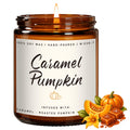 Cinnamon & Pumpkin Scented Candle – Fall Candles for Home Scented, Soy Candles for Home, 7 oz Cozy Pumpkin Candle for Women & Men, Autumn Décor & Holiday Gifts