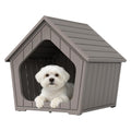Bifanuo Dog House Outdoor Indoor for Small Dogs - Plastic Pet Shelter, Easy-Assemble & Weather-Resistant for Living Room, Balcony (Blue, 18" L x 22.4" W x 22.2" H)