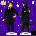 Joycover Halloween Black Cat Costume for Girls, Kids Cheetah Costume Onesie