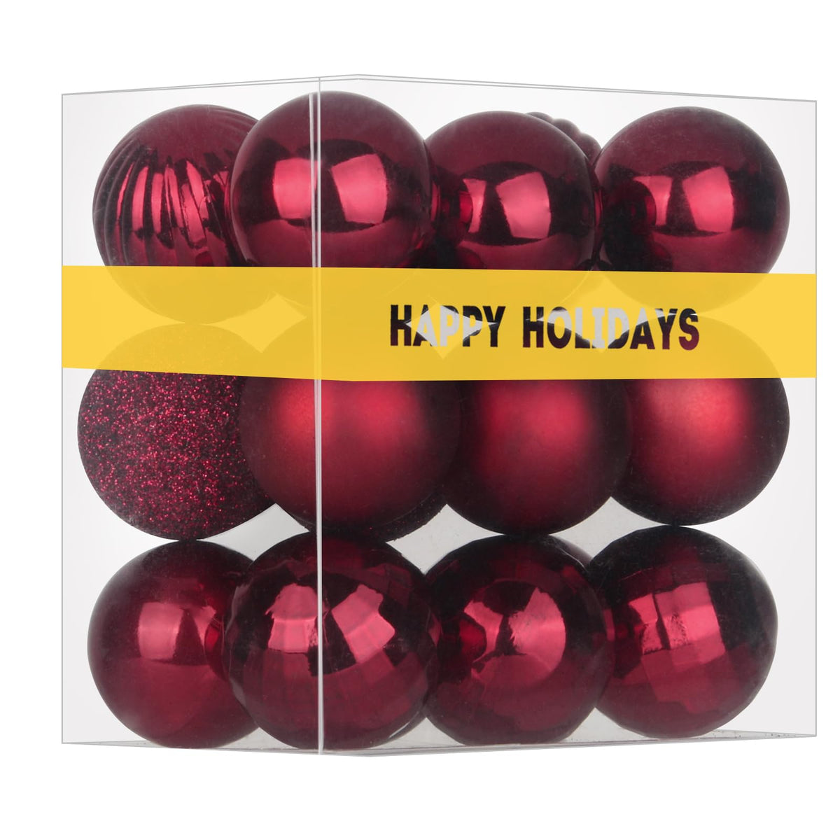 White 4.0" Large Christmas Balls - Christmas Tree Decoration Ornaments Shatterproof Hanging Balls for Birthday Halloween Holiday Wedding Decorations Set of 4pcs