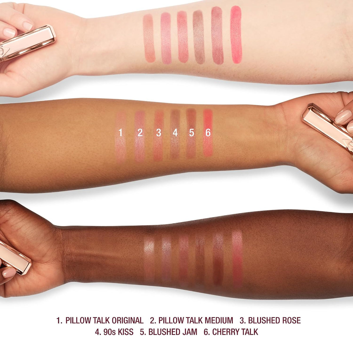 Charlotte Tilbury Pillow Talk Blush Balm Lip Tint - Long-Lasting, Buildable Sheer Tint with Peptides for Hydrated, Blushed Looking Lips - 24 HR Hydration