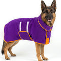 Dog Bathrobe, Super Absorbent for Small to Large Dogs, Dark Blue XL | Dog Robes with Soft Fleece, Warm & Cozy, Adjustable Fit, and Quick Drying Coat for Baths Swimming and Grooming