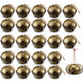 Zhengmy 16 Pcs Large Christmas Jingle Star Bell Xmas Ornament, Gold