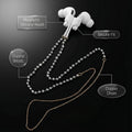 EGEN Ultra Strong Magnetic Airpod Pro Strap Anti-Lost Cord Sports Lanyard Compatible with Airpods 3rd 2nd Generation Pro 3 2 1, 72cm (Silver gray crystal)