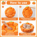 RattanView Cat Bed House Pet Cushion for Indoor Kitten Pet,Pumpkin