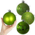 Rose Red 4.0" Large Christmas Balls - Christmas Tree Decoration Ornaments Shatterproof Hanging Balls for Birthday Halloween Holiday Wedding Decorations Set of 4pcs