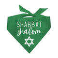 Shabbat Shalom Dog Bandana | 100% Cotton | Made in USA | Passover | Hanukkah | Yom Kippur | Rosh Hashanah | Jewish Celebration | Bar & Bat Mitzvah | Black, One Size (75)