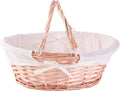 Vintiquewise Natural Wicker Picnic Basket with a Handle for Home and Garden