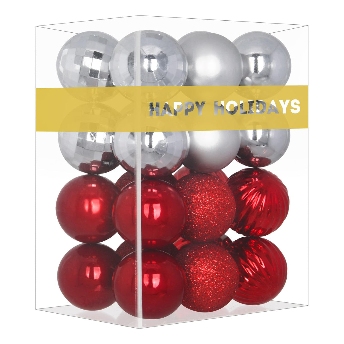 White 4.0" Large Christmas Balls - Christmas Tree Decoration Ornaments Shatterproof Hanging Balls for Birthday Halloween Holiday Wedding Decorations Set of 4pcs