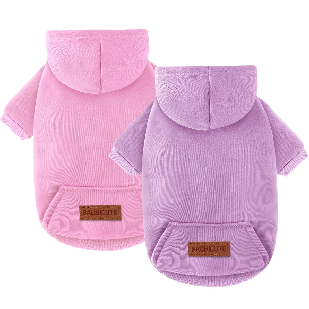 2 Pack Dog Hoodie Warm Hood Dog Sweater Cold Weather Small Dogs Sweatshirt Comfort Pet Clothes for Small Medium Dogs with Pockets Cats Chihuahua Clothes for Male Female Girl Boy Sporty Daily Wear