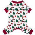 KYEESE Dog Christmas Pajamas for Small Dog Velvet Onesie with Red Snowflake