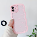 QLTYPRI Bow Case for iPhone 13/iPhone 14 Wavy Fame, Pink