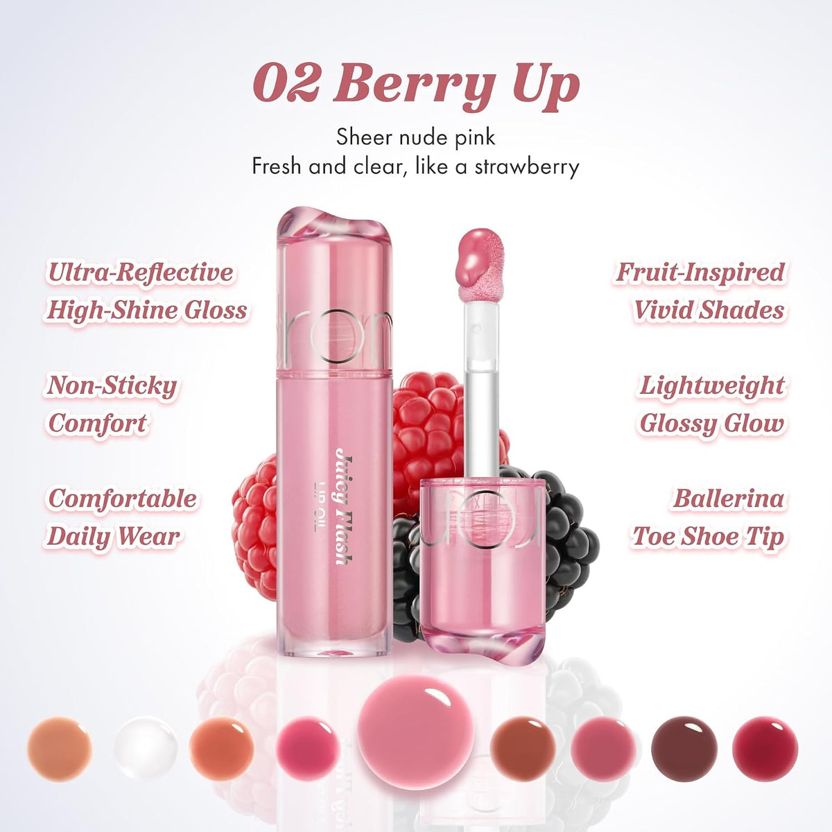 rom&nd JUICY FLASH LIP OIL 02 BERRY UP​