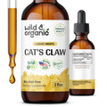 Wild & Organic Cats Claw Herb Supplement - Immune Support - Pure Cats Claw Tincture - Add to Tea Liquid Drops - Uncaria Tomentosa Bark - Vegan, Sugar & Alcohol-Free - 4 fl oz