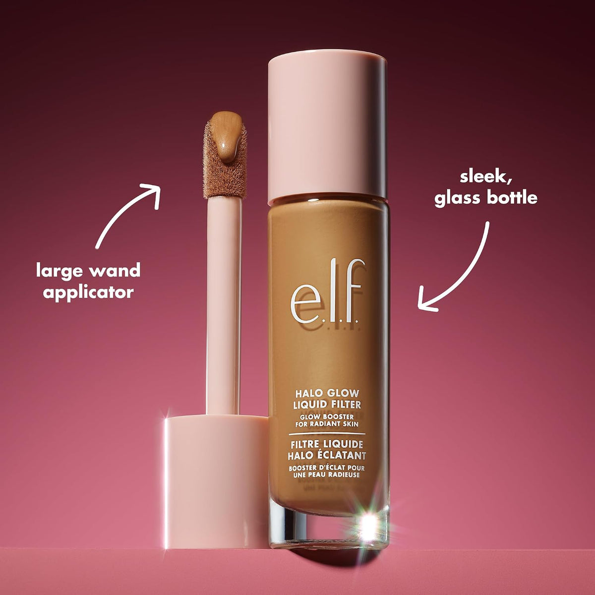 e.l.f. Halo Glow Liquid Filter, Hydrating Complexion Boost, 1 Fair