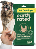 Earth Rated Dog Eye Wipes, Unscented, Removes Dirt & Discharge, 70ct | Vet-Developed, Hypoallergenic Pet Wipes for Dogs & Cats to Remove Dirt & Discharge, Fragrance Free