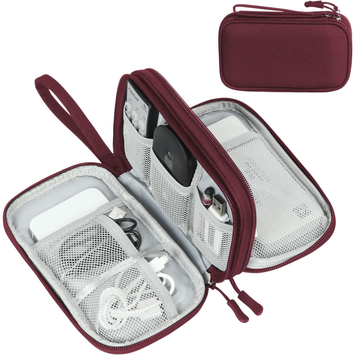FYY Electronic Organizer, Travel Tech Pouch Bag, Cable Organizer Black