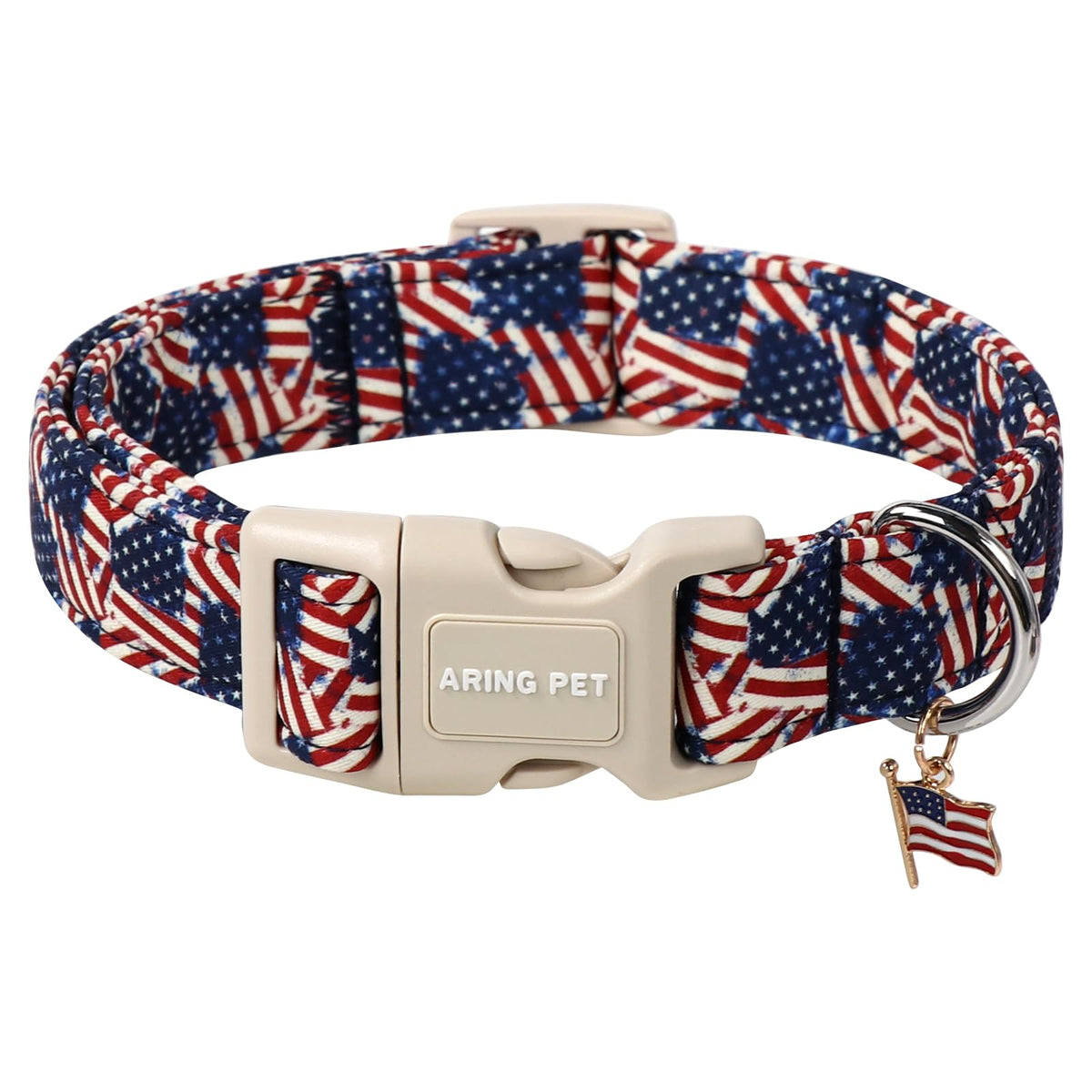 ARING PET Fall Dog Collar-Cotton Maple Leaves Dog Collar for Small Dogs, Adjustable Lightweight Dog Collars with Quick Release Buckle for Small Medium Large Dogs