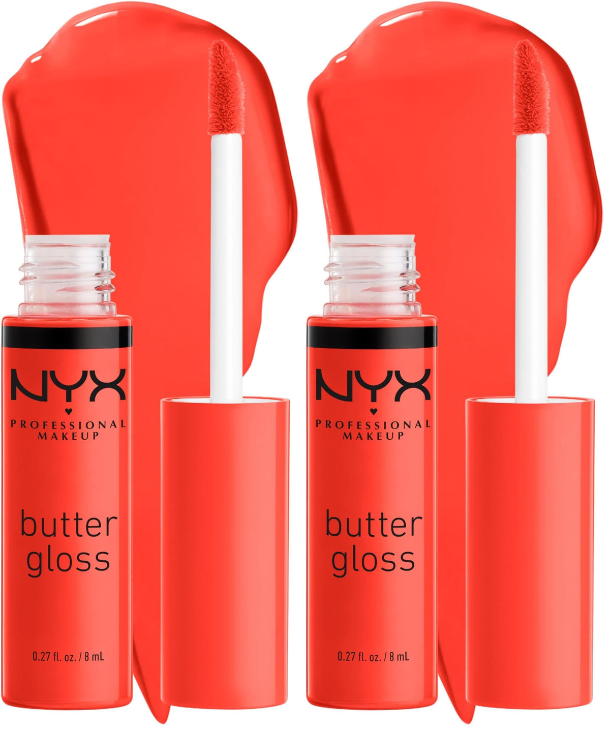 NYX PROFESSIONAL MAKEUP Butter Gloss, Non-Sticky Lip Gloss - Sugar Glass (Clear), Pack Of 3