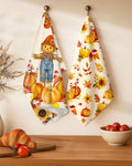 Miss Adola Fall Microfiber Kitchen Towels Set of 2, Straw Pumpkin