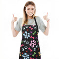 Dog Grooming Waterproof Apron with 2 Pockets, Cute Animals Puppy Dog Pets Apron