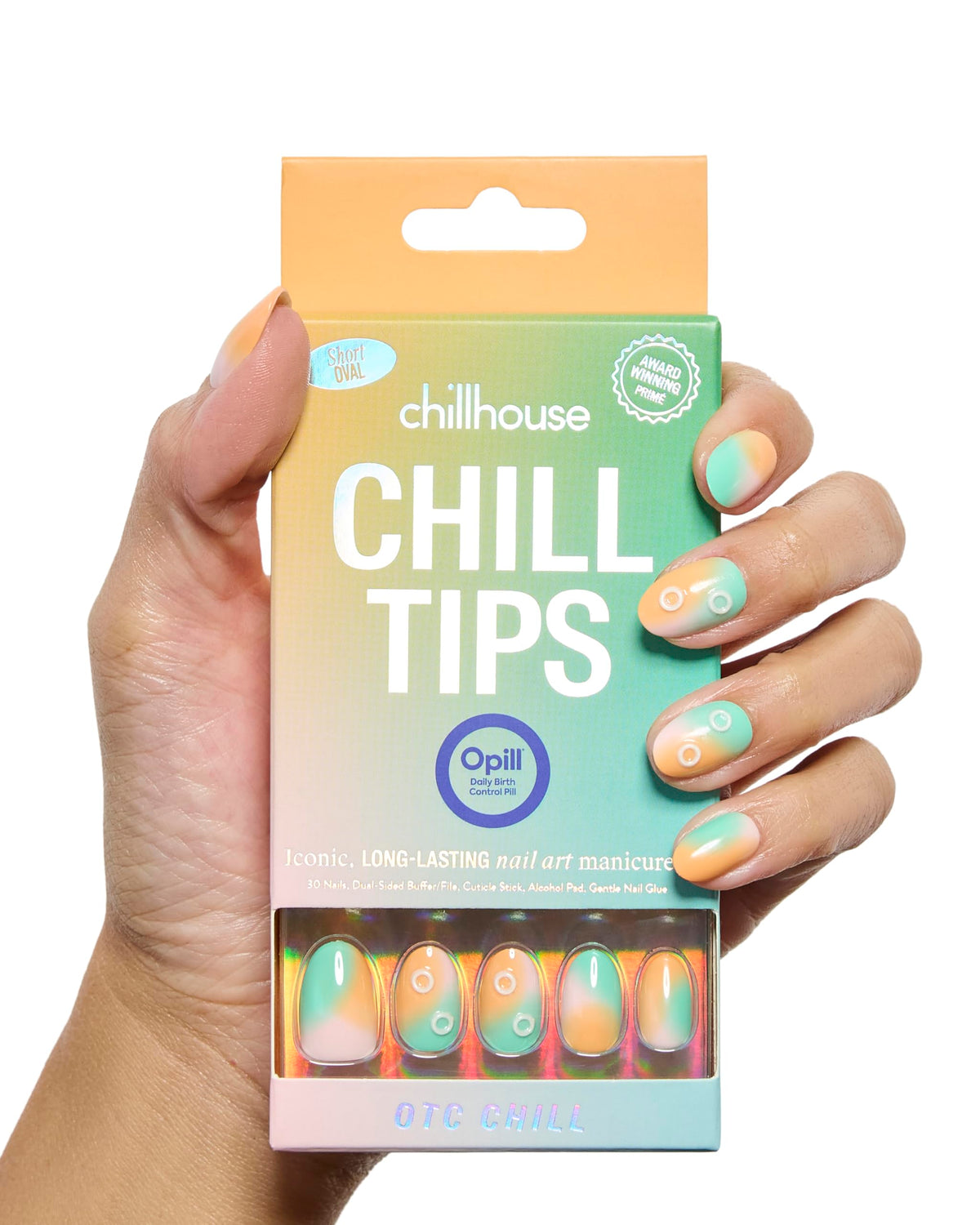 Chillhouse - Chill Tips, Press on Nails Kit - Sea Siren (Almond) - 30 Nail Shapes & Sizes - Up to 2 Weeks of Wear - Customizable Fit - Reusable - Latina Founded & Women Owned - Beauty & Self Care