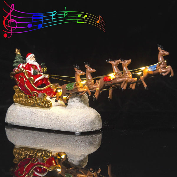 Santa's Sleigh and Reindeer Assortment with Christmas Reindeer Car