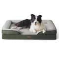 Bedsure Orthopedic Dog Bed Medium Size Dogs - Washable Small Medium Dog Cat Bed Waterproof, Comfort Cats Couch Sofa with Washable Removable Cover, Pets Bed with Nonskid Bottom, Grey, 28"
