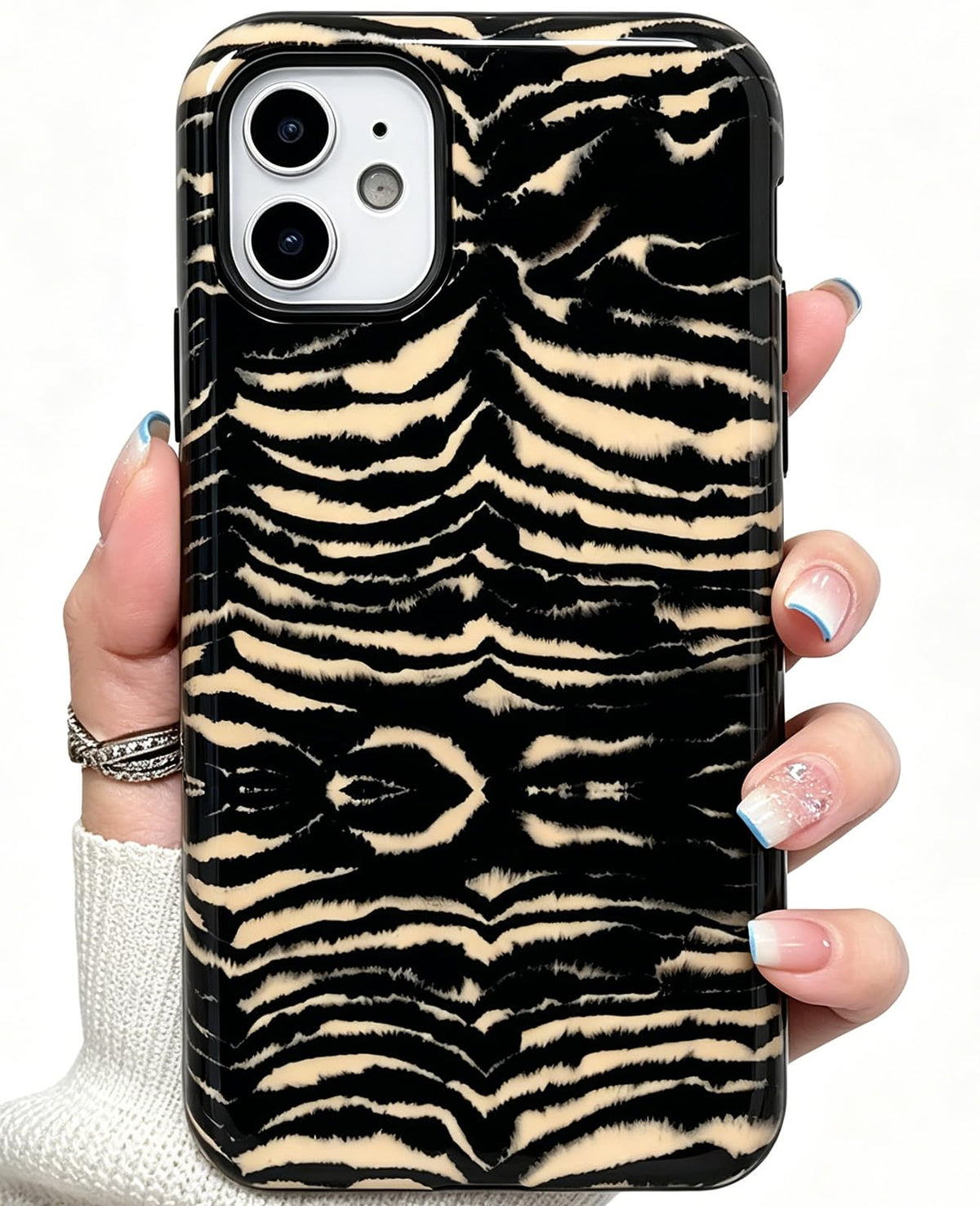 Compatible with iPhone 18 Pro Case,Animal Stylish Zebra Tiger Print Pattern Retro Phone Case Shockproof Double-Layer Drop-Resistant Protection,Zebra, for iPhone 18 Pro