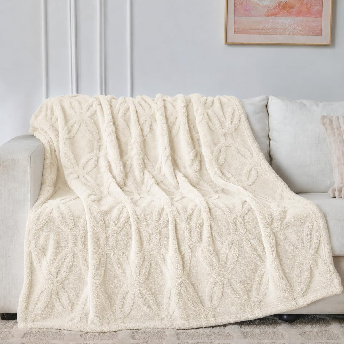 Rust Throw Blanket - Soft & Fluffy Fleece, Cute & Aesthetic, Perfect for Sofa, Couch, Chair, Bed, Living Room & Bedroom, All-Season Use, Plush & Cozy Decorative Blanket