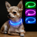 BSEEN Light Up Dog Collar - LED Dog Collar Rechargeable, Glowing Pet Collars for Small Medium Large Dogs, TPU Cuttable Lighted Puppy Collar, Safety Dog Lights for Night Walking (Green 70cm)
