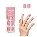 Kiss Impress Mini Mani Press On Nails for Girls & Tween Kids, 20 Super Duper Short Squoval Press-Ons with Pink Glitter Sprinkle, Mom Approved for Small Nail Beds, No Glue Needed, Mini File Included