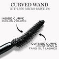 Lancôme Lash Idôle Lash-Lifting & Volumizing Mascara - Black Mascara for Instant Volume, Length & Lift - Smudge Proof & Up To 24H Wear - Black