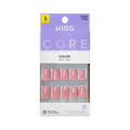 Kiss Core, Press On Nails, Nail glue included, 'Euphonious', Pink, Short Size, Almond Shape, Includes 32 Nails, 2g Glue, 1 Manicure Stick, 1 Mini File