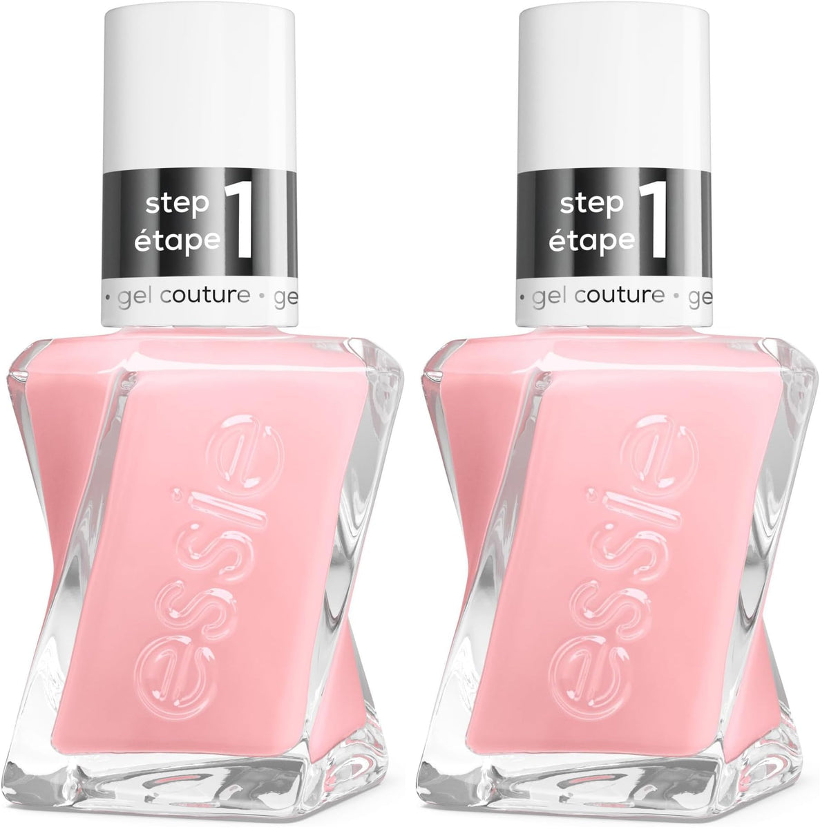 Essie Gel Couture Long-Lasting Nail Polish, Vegan, Clear, Shiny Top Coat, 0.46 fl oz