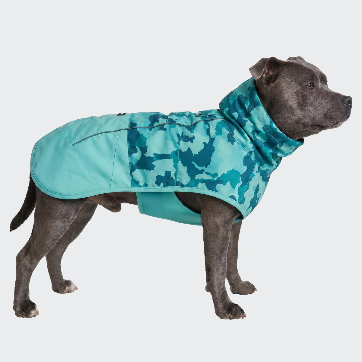 Spark Paws Dog Raincoat, Waterproof Windproof Rain Jacket, for Small Medium Large Extra Large Dogs, Reflective Breathable Full-Body Coverage Dry Suit - Neon White Navy Blue, 2XL