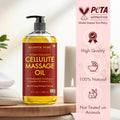 Majestic Pure Firming Body Massage Oil- Helps Smooth the Appearance of Cellulite & Improve Skin Texture- Natural Oils with Collagen- Refreshing Aromatherapy Body Oil for Legs & Full Body - 8 fl oz