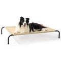 Bedsure Outdoor Elevated Cooling Dog Bed Large Sized Dog, 49in Grey | Portable raised camping pet cot hammock,Breathable Teslin mesh,Weather resistant,For large pets up to 85 lbs,Easy to assemble