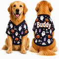 Personalized Halloween Dog Shirt, Custom Pet Shirt with Name, Pumpkin Bat Spider Web Dog Costume