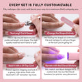 Glamnetic Press On Nails - Short Round, Glossy Fake Nails 30 Pc Full Kit | Neutral press on nails, 12 sizes. Everyday glue-on set. Waterproof, chip-resistant, up to 2 weeks wear