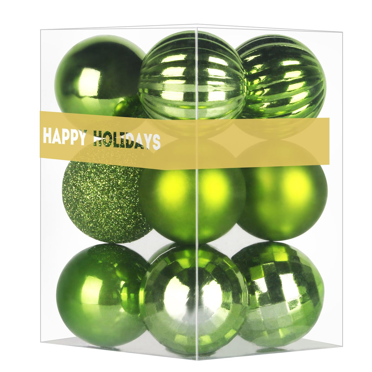 Rose Red 4.0" Large Christmas Balls - Christmas Tree Decoration Ornaments Shatterproof Hanging Balls for Birthday Halloween Holiday Wedding Decorations Set of 4pcs
