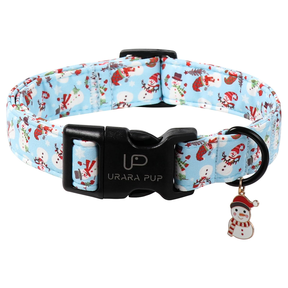 Fall Plaid Dog Collar with Maple Leaf Charm – Adjustable Autumn Checkered Dog Collar for Small Medium Large Dogs, Soft Cotton Puppy Collars with Quick Release Buckle and Metal D-Ring