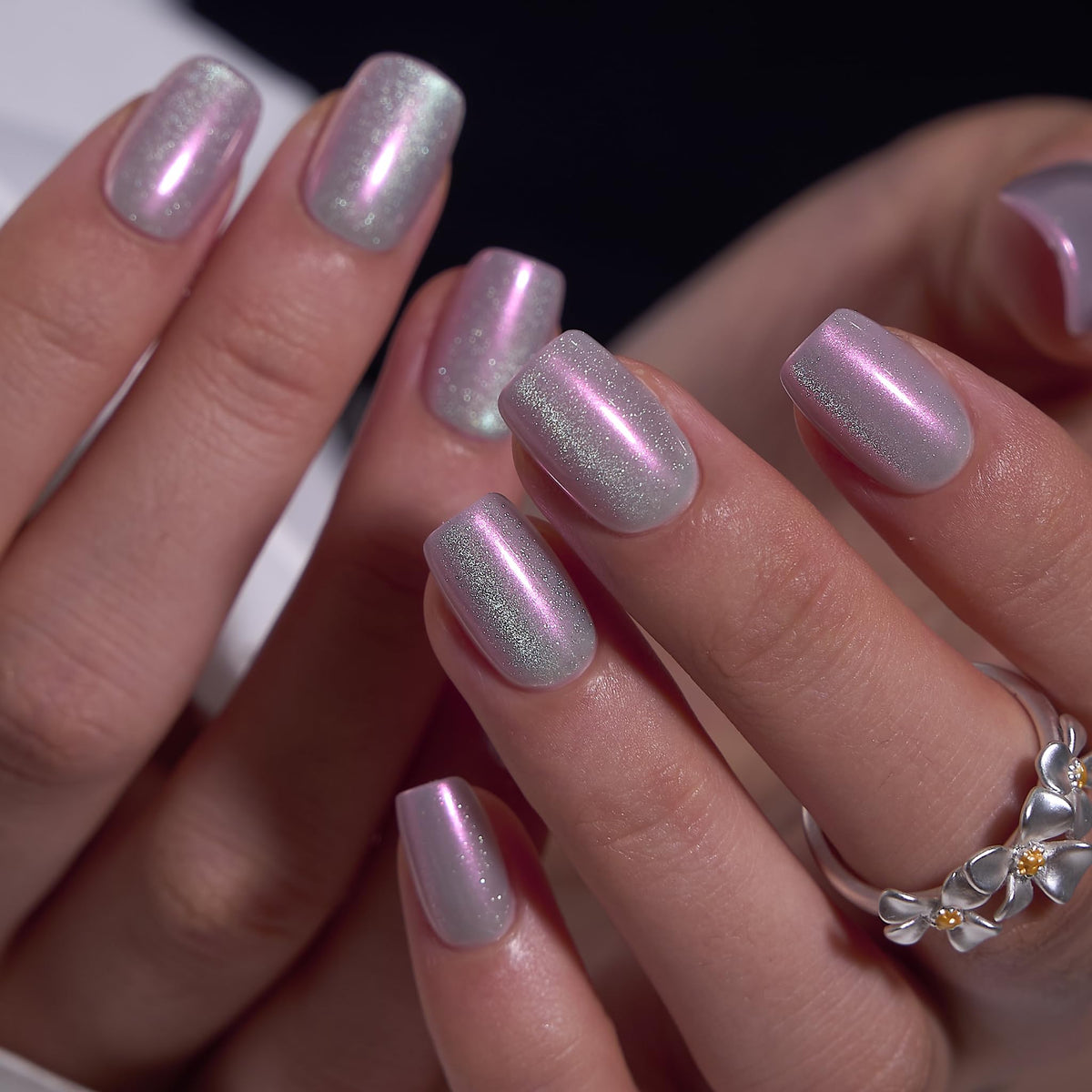 CurvLife Short Square Halloween Glow-in-the-Dark Press On Nails