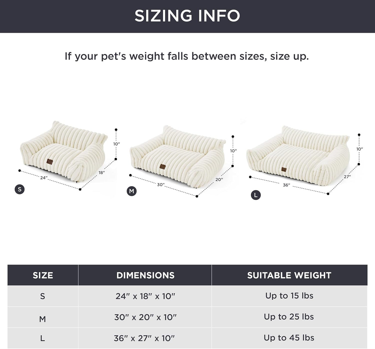 Bedsure ComfyFleece™ Shown on TV Fluffy Cute Dog Couch for Pets,30in Cream | Small & Medium Dog Bed Washable Cover,Supportive Couch Bed for Small Dogs,Pet Sofa Seen on Good Day New York,Up to 20 Lbs